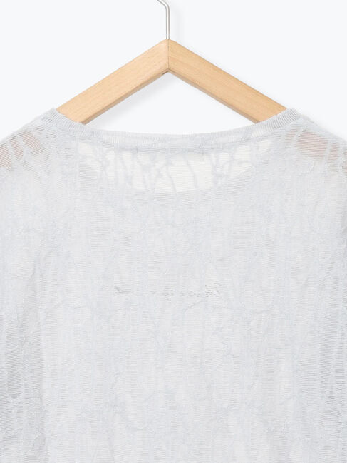 Samansa Mos2 blue「シアージャガードロゴ入りプルオーバー」|Tシャツ・カットソー|