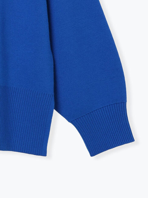 Samansa Mos2 blue「ロゴニットプルオーバー」|ニット・セーター|