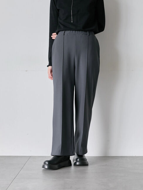 Samansa Mos2 blue「カットジョーゼット裏ボンディングパンツ」|その他|