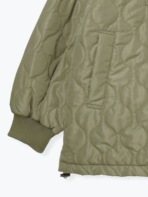 Samansa Mos2 blue「衿ボアキルトジャケット」|その他|