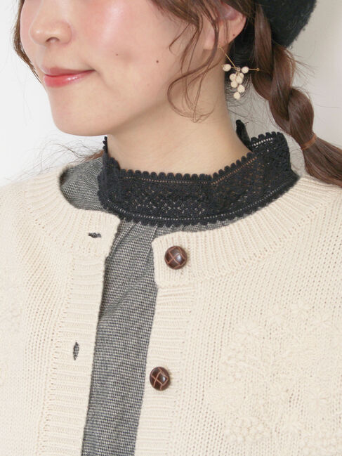 Samansa Mos2「◎刺繍カーディガン」|カーディガン|