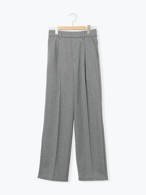 Samansa Mos2 blue「ヘリンボーンストレートパンツ」|その他|