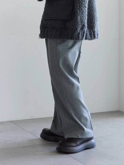 Samansa Mos2 blue「ヘリンボーンストレートパンツ」|その他|