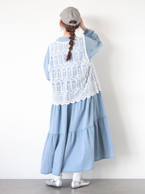 Samansa Mos2「裾スカラップレースベスト」|シャツ・ブラウス|