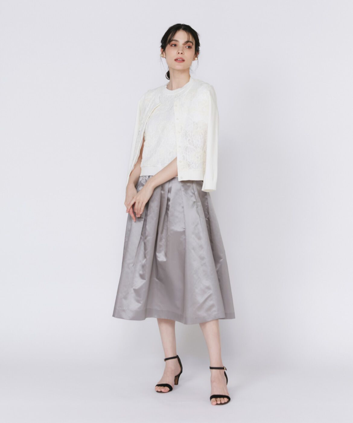 Maglie le cassetto「《大きいサイズ》3D刺繍レースプルオーバー《Maglie White》」|ニット・セーター|