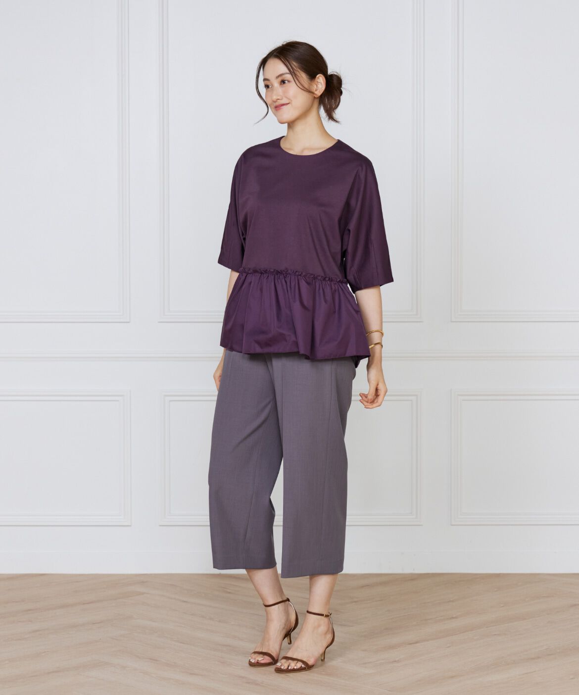 7-IDconcept.「ワイドクロップトパンツ」|その他|