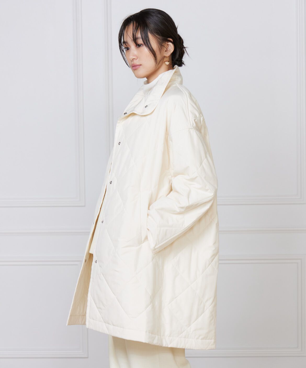 Le Souk「中綿キルティングスタンドコート《LIMONTA EAST》」|ピーコート|