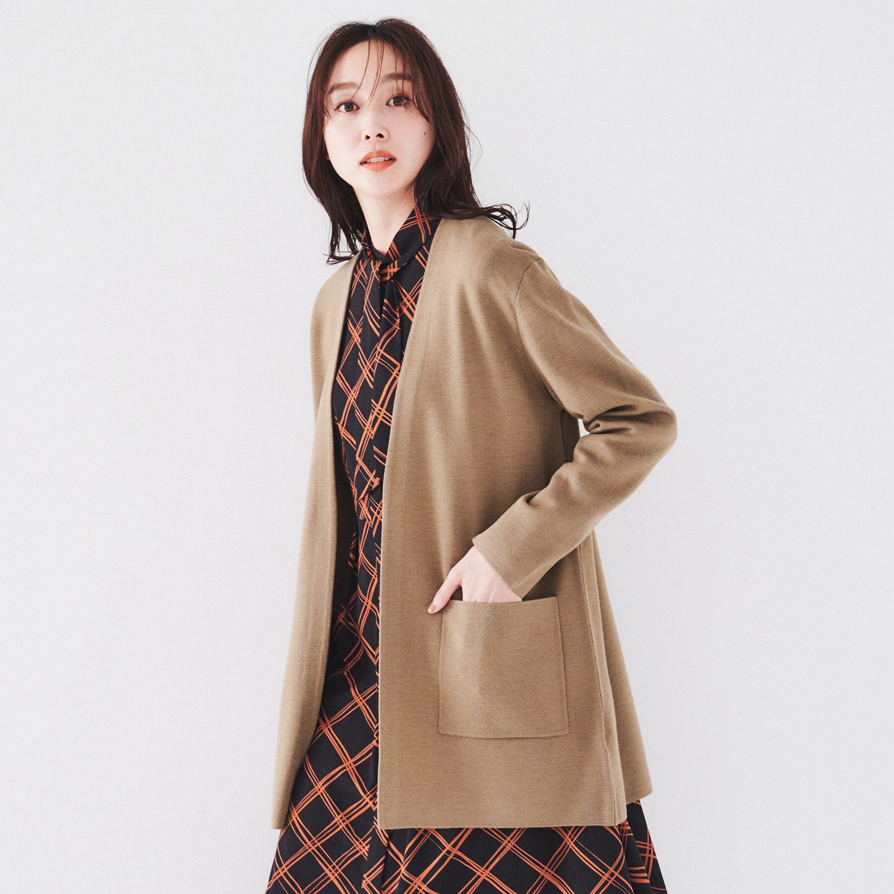 UNTITLED「【きれいめ/洗える】ミラノリブ ロングニットカーディガン」|カーディガン|