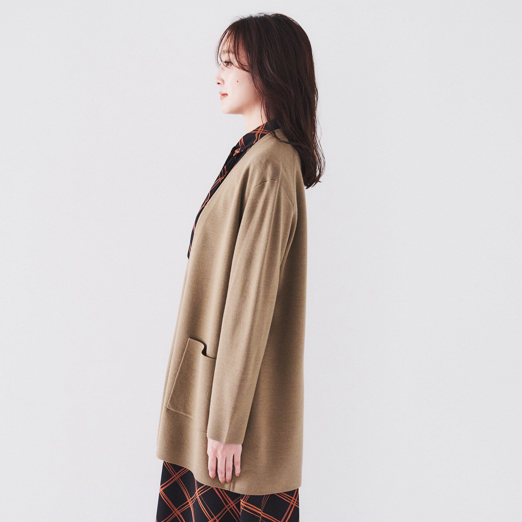 UNTITLED「【きれいめ/洗える】ミラノリブ ロングニットカーディガン」|カーディガン|