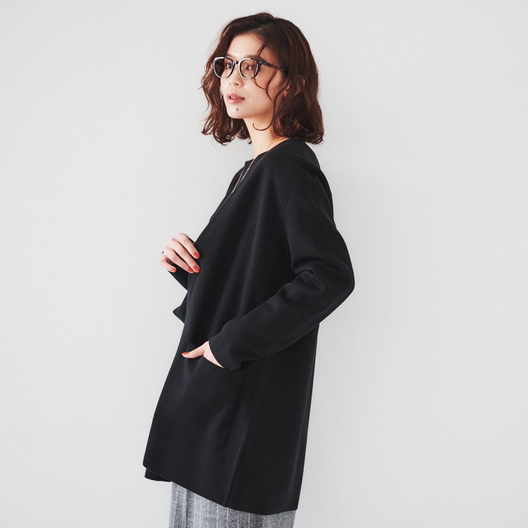 UNTITLED「【きれいめ/洗える】ミラノリブ ロングニットカーディガン」|カーディガン|