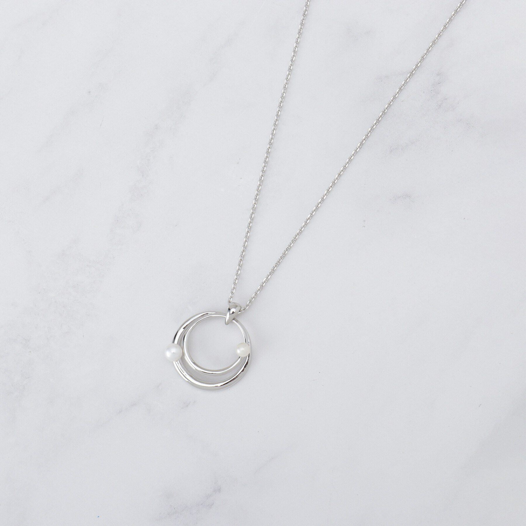 UNTITLED「【淡水パール】リングネックレス」|ネックレス|シルバー(006)