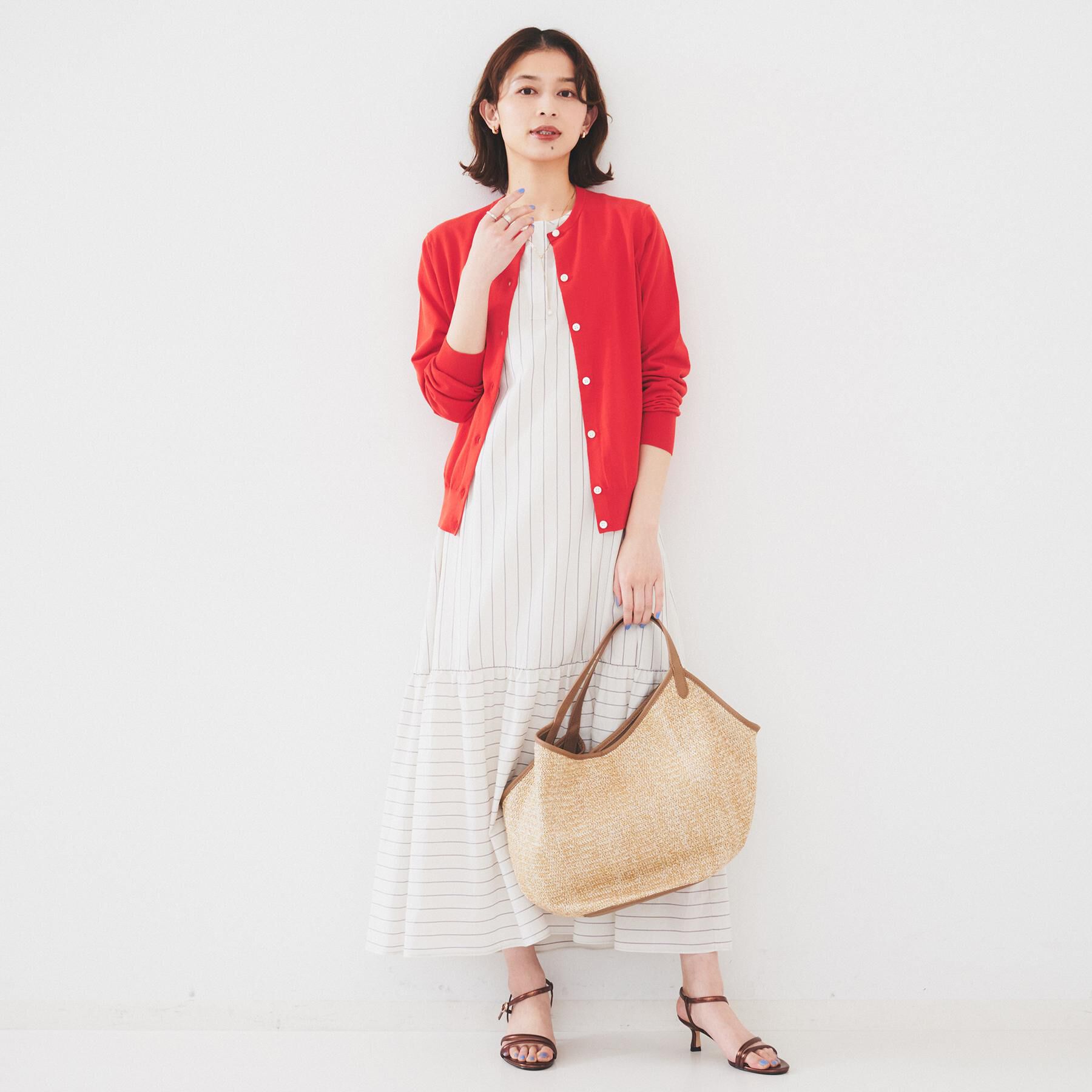 UNTITLED「【11色展開/コットン100/アンサンブル可能】クルーカーディガン」|カーディガン|