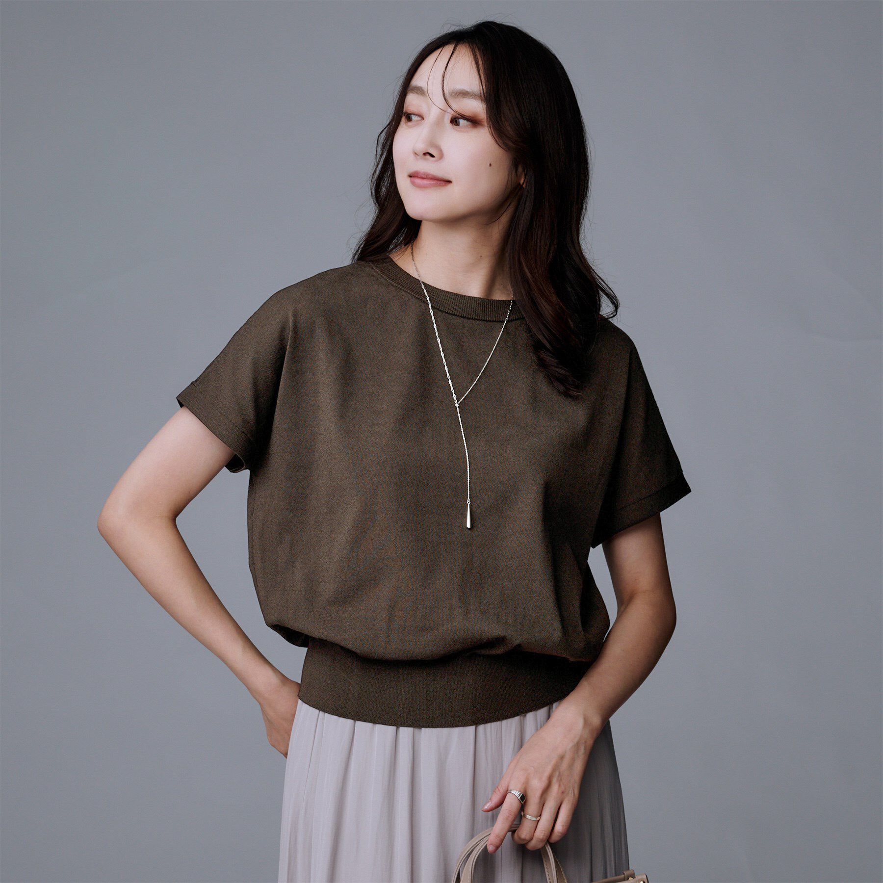 UNTITLED「【洗える/前後2WAY】ネックプルオーバーニット」|ニット・セーター|