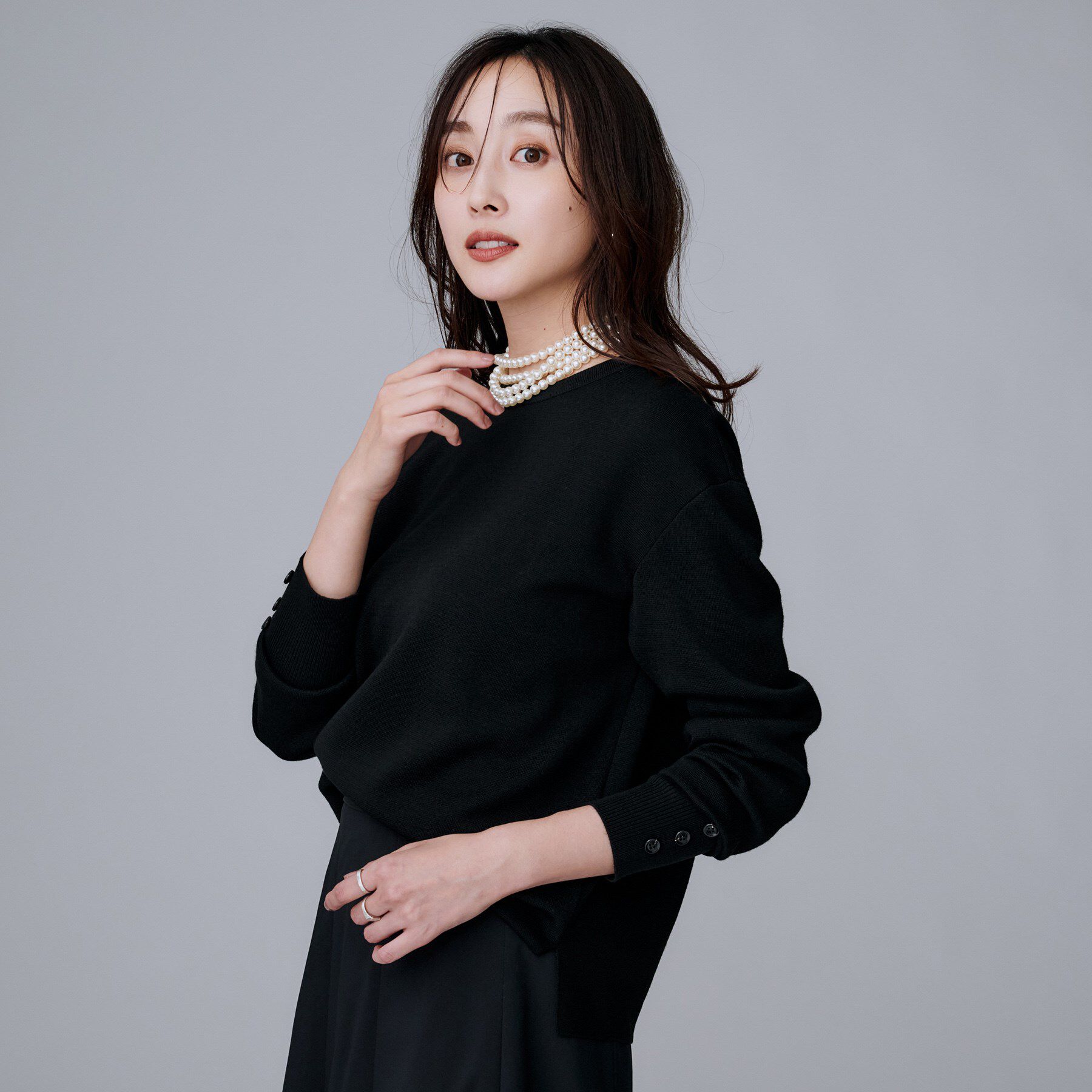 UNTITLED「【アンサンブル可/洗える】ウールミラノリブニット」|ニット・セーター|