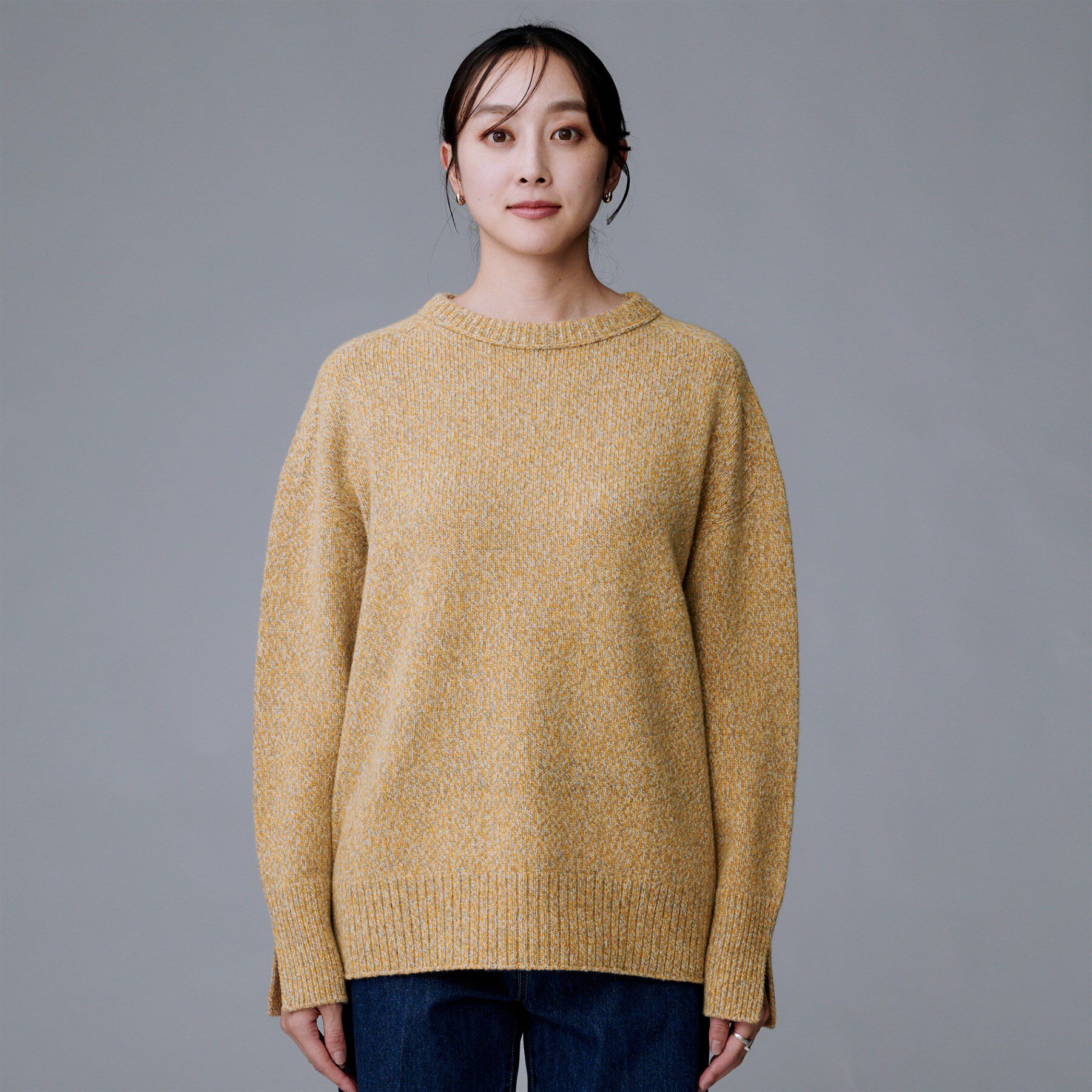 UNTITLED「【ゆったり】三つ杢カラーニット」|ニット・セーター|