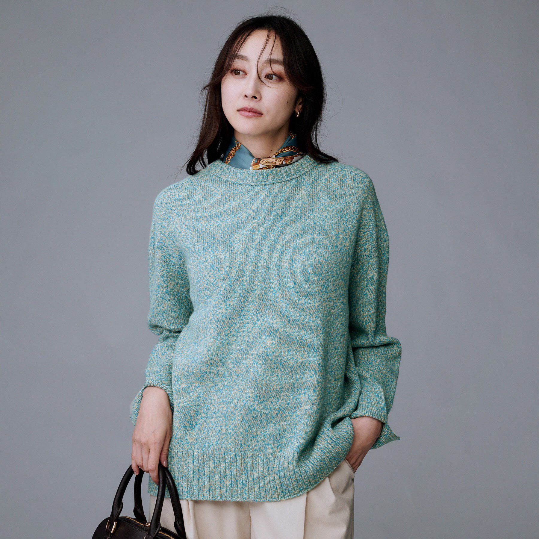 UNTITLED「【ゆったり】三つ杢カラーニット」|ニット・セーター|