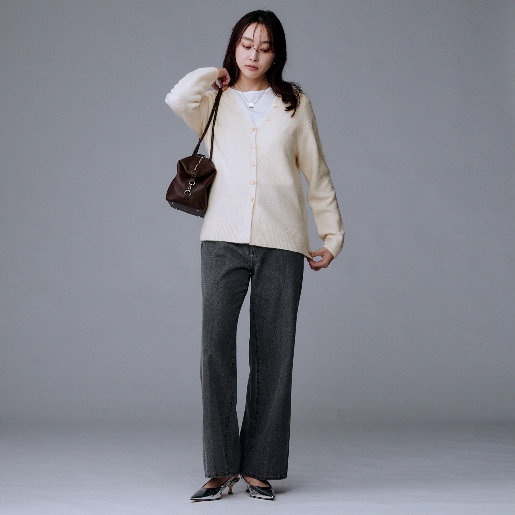 UNTITLED「【トレンド/柔らかな素材感】ビスチェセットカーディガン」|カーディガン|