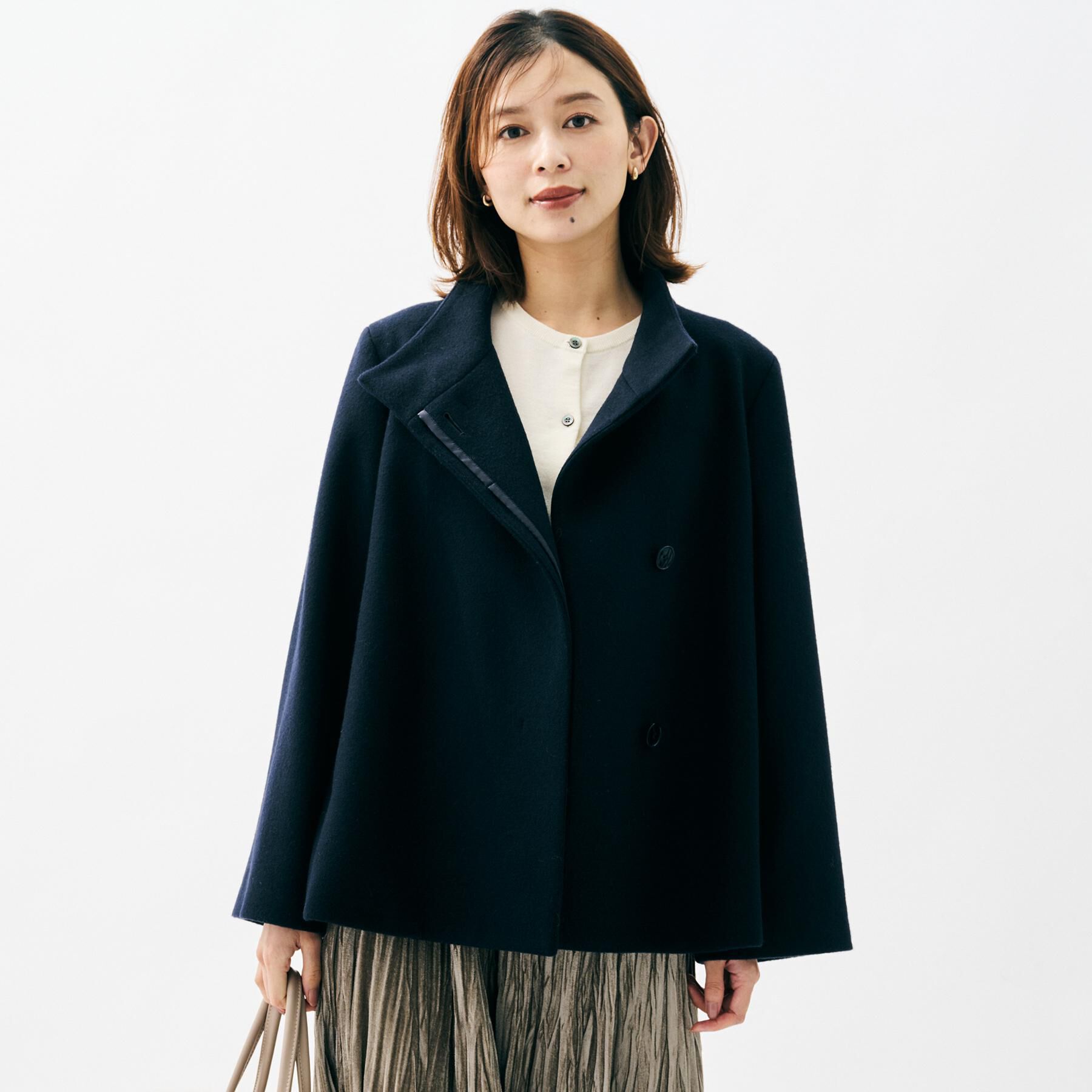 UNTITLED「【着回しが効く／オンオフアウター】ウールショートコート」|その他|