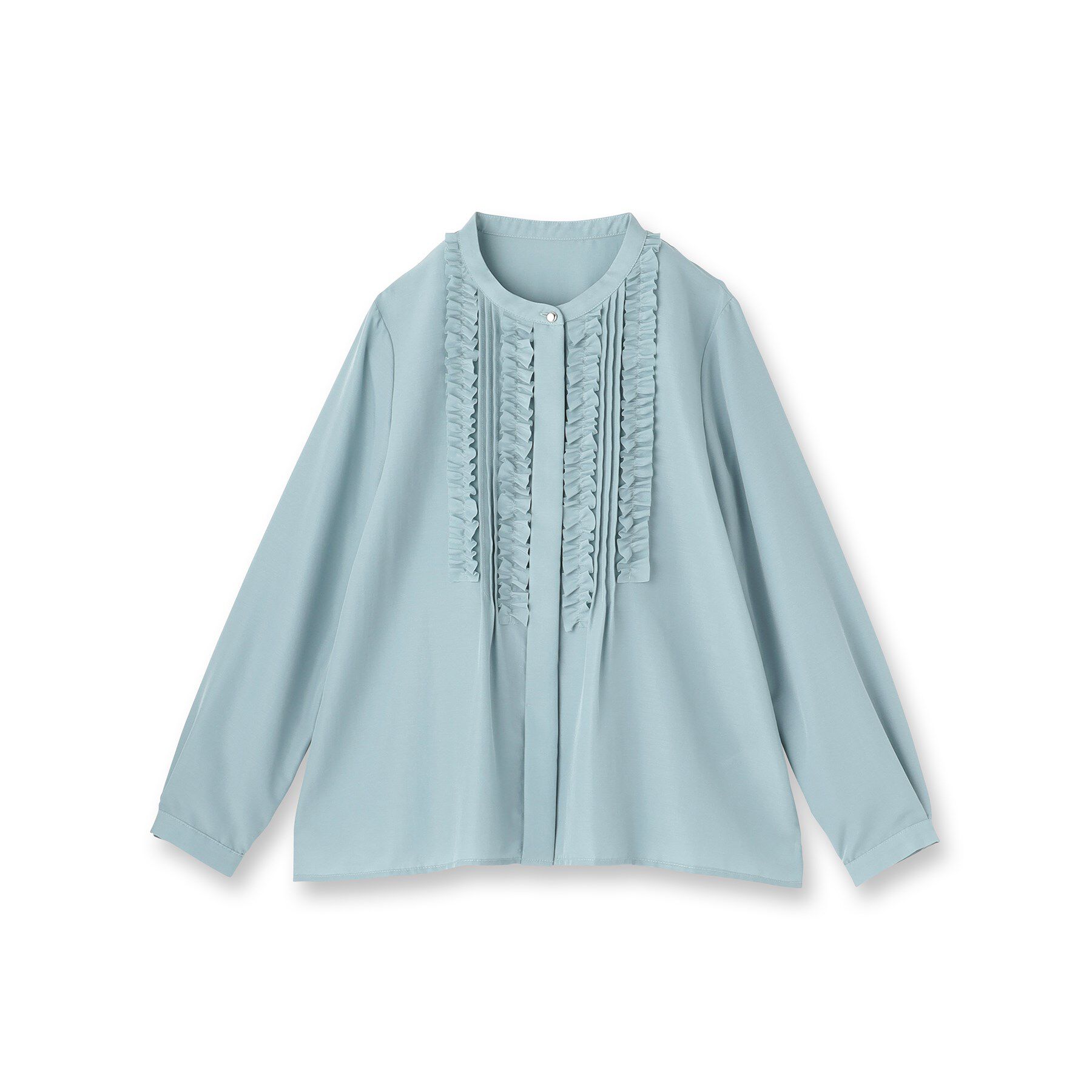 UNTITLED「【1枚で着映え/オンオフ着回し】フリルサテンブラウス」|シャツ・ブラウス|