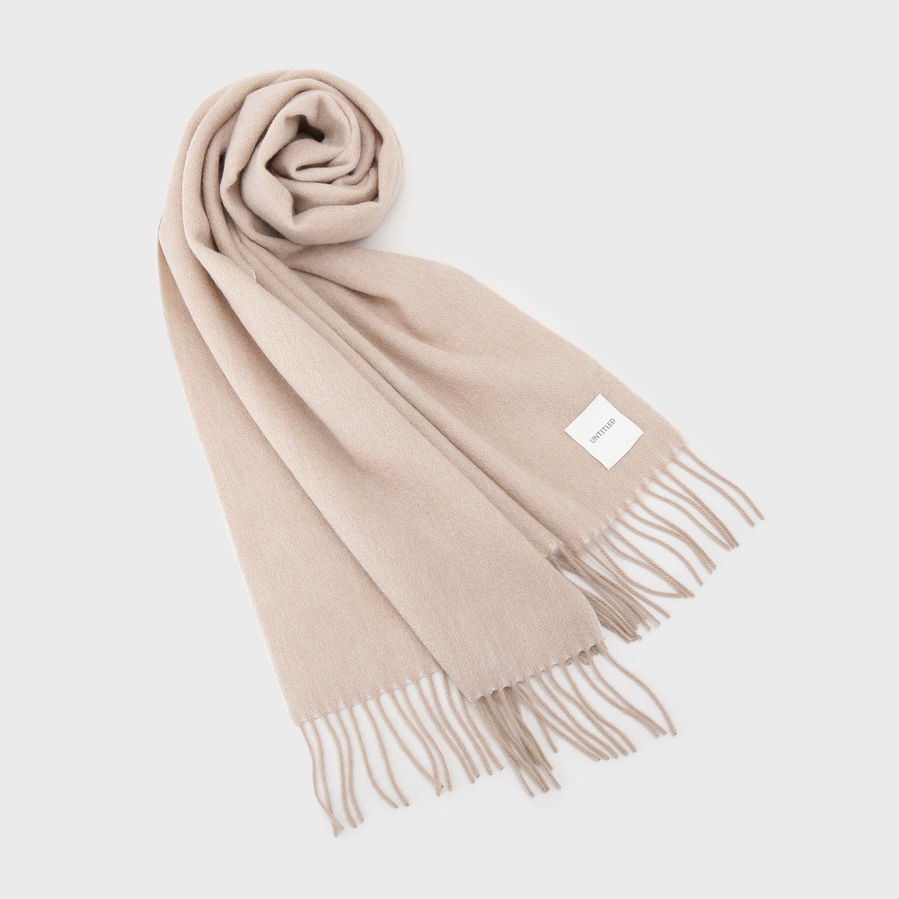 UNTITLED「ウールリバーマフラー」|ストール|グレージュ(550)