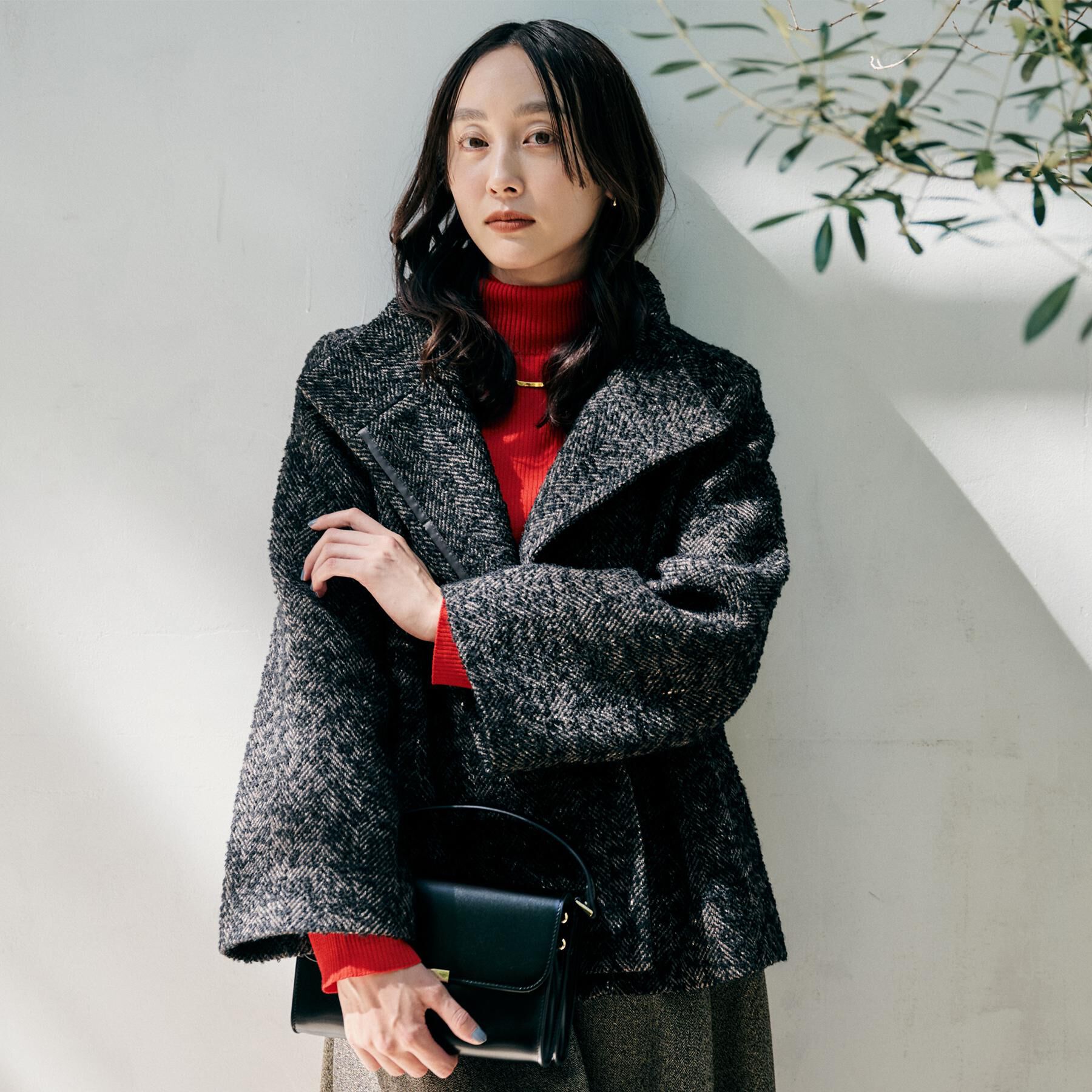 UNTITLED「【エレガント／ミディアウター】ミックスヘリンボンコート」|その他|