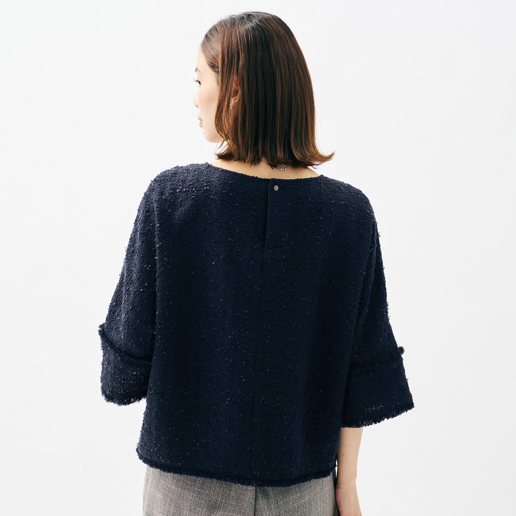 UNTITLED「【きれいめ／体型カバー】ツイードドルマントップス」|シャツ・ブラウス|