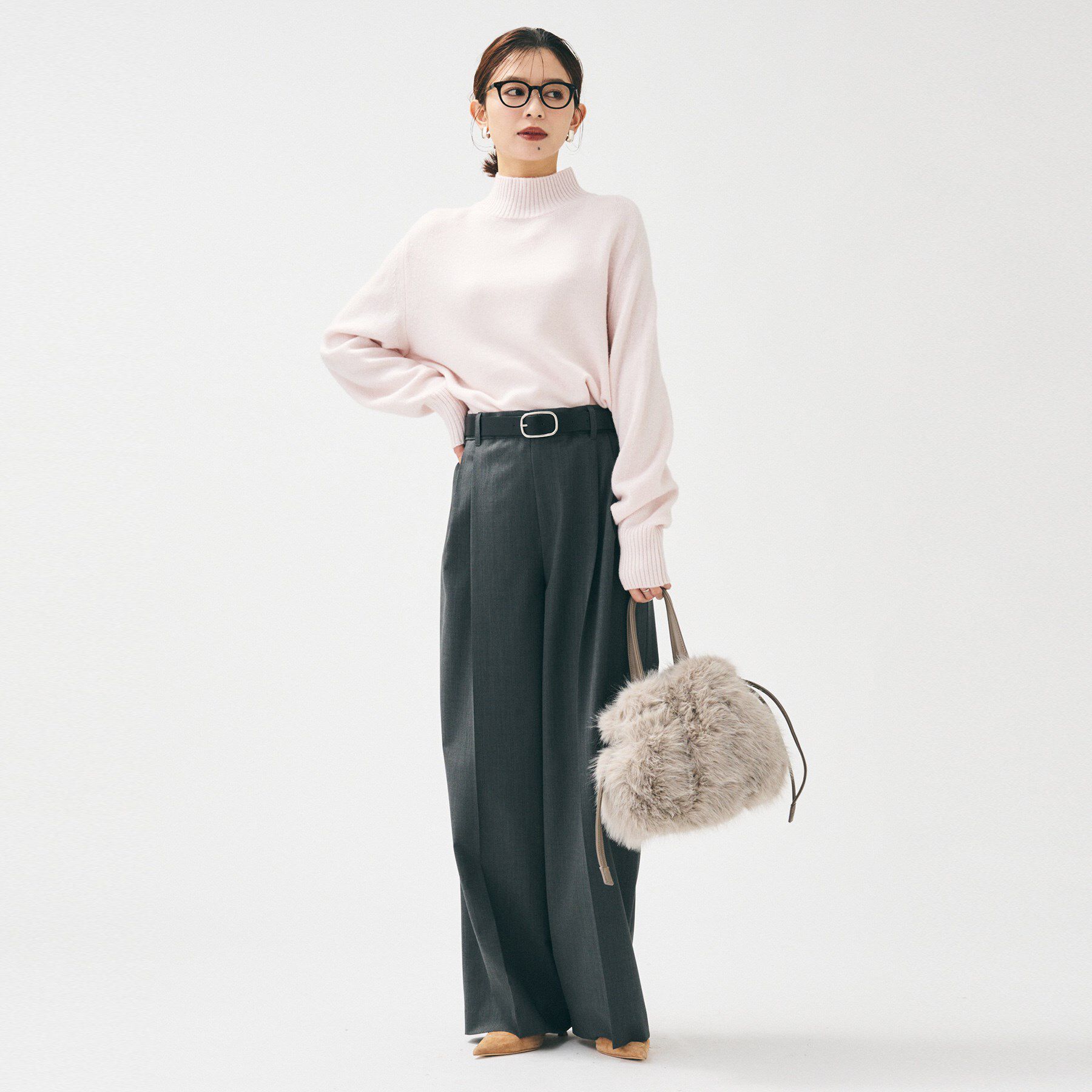 UNTITLED「【8色展開/洗える】ウールカシミヤ ハイネックニット」|ニット・セーター|