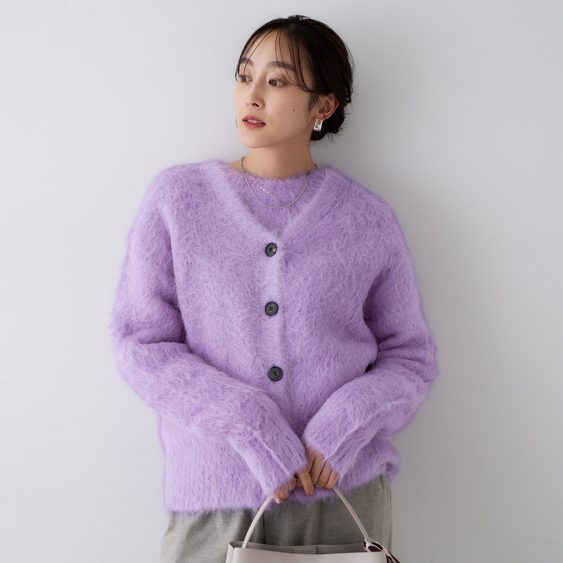 UNTITLED「【ゆったり/モヘヤニット】アルパカ混シャギー カーディガン」|カーディガン|