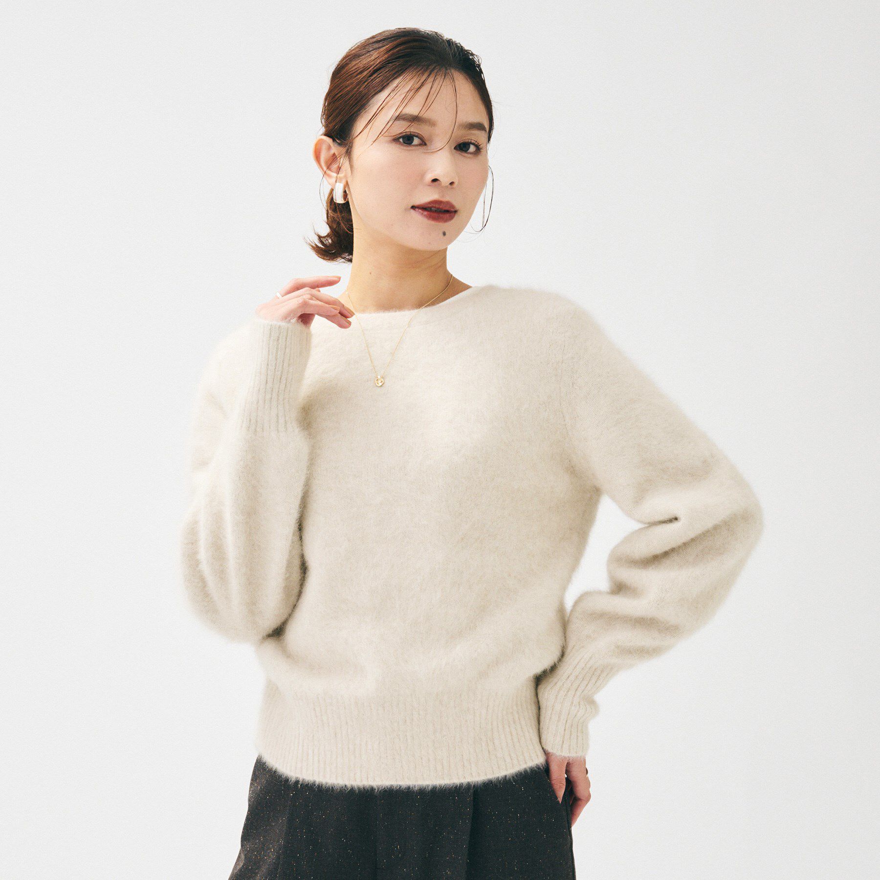 UNTITLED「【ふわふわニット/前後2WAY】フォックスカシミヤカーディガン」|カーディガン|