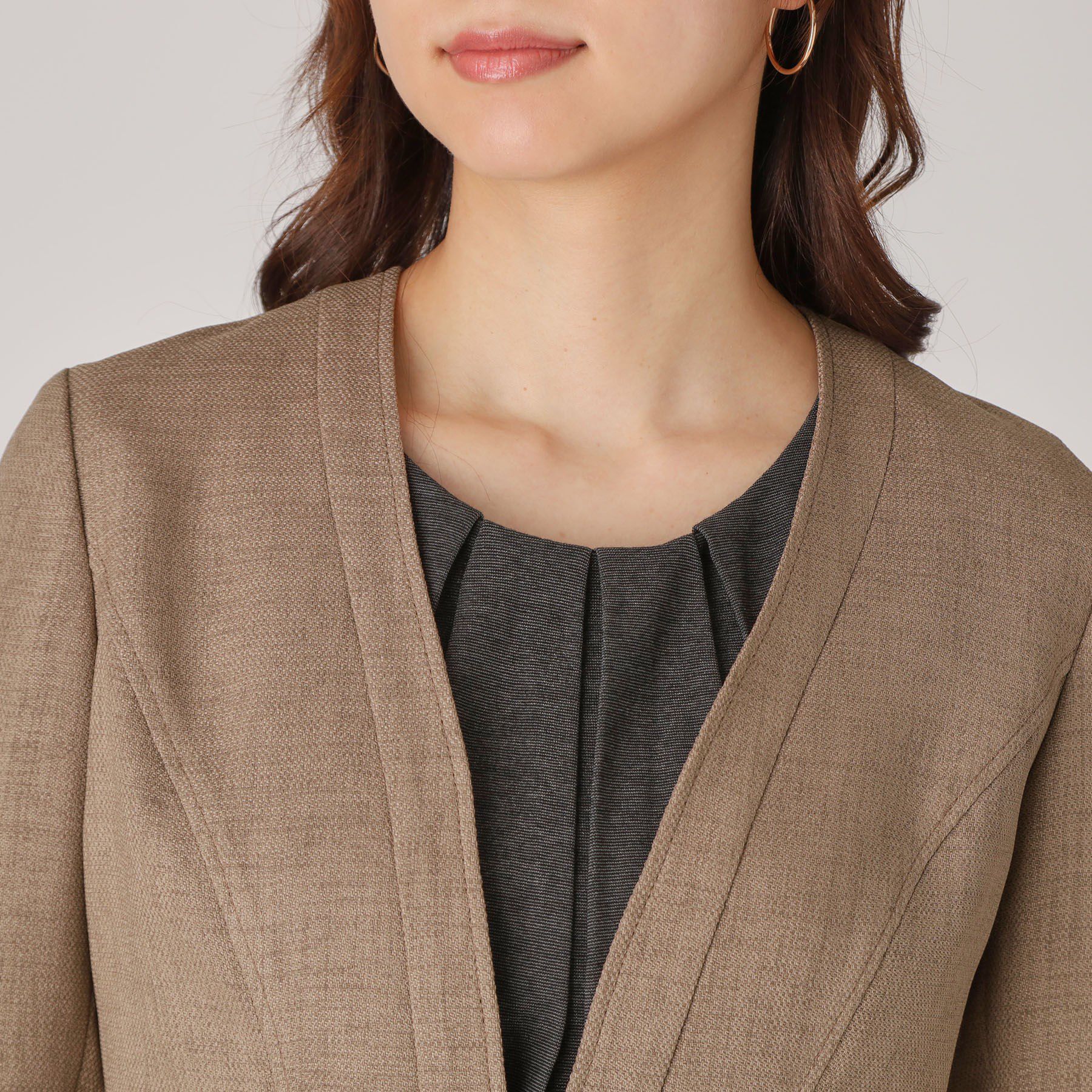 COUP DE CHANCE「【手洗い可／日本製】ノーカラージャケット」|ノーカラージャケット|