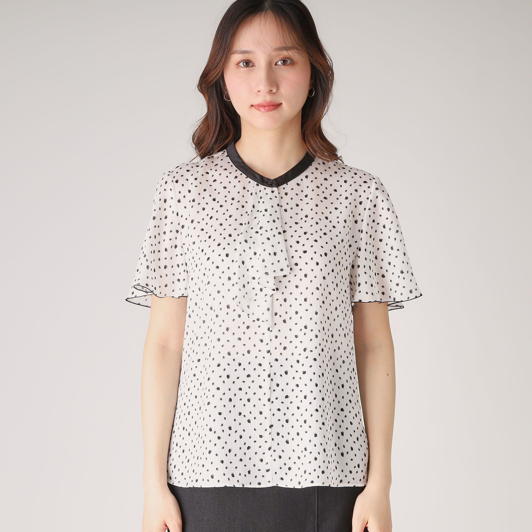 COUP DE CHANCE「【洗える】フリルデザインブラウス」|シャツ・ブラウス|