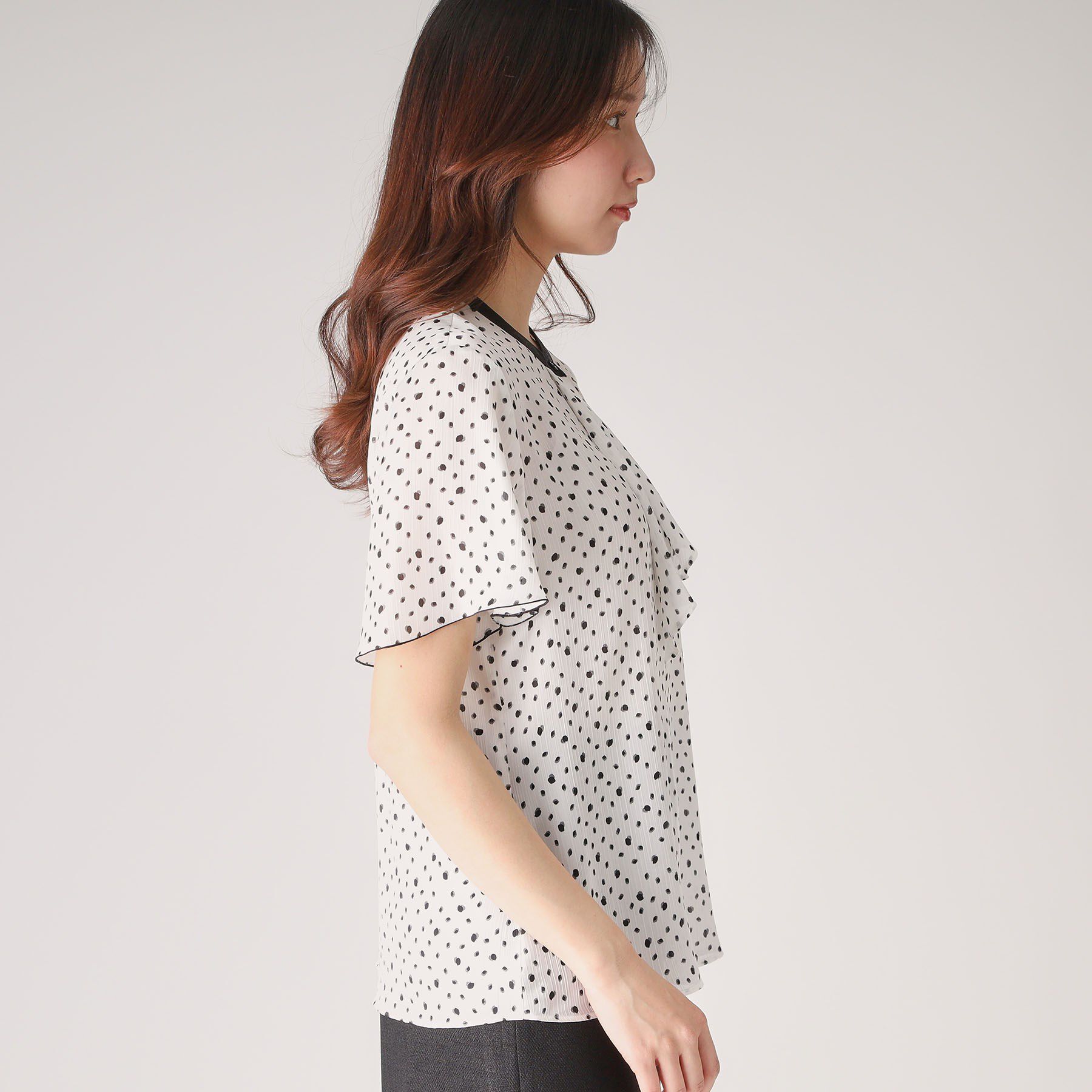 COUP DE CHANCE「【洗える】フリルデザインブラウス」|シャツ・ブラウス|