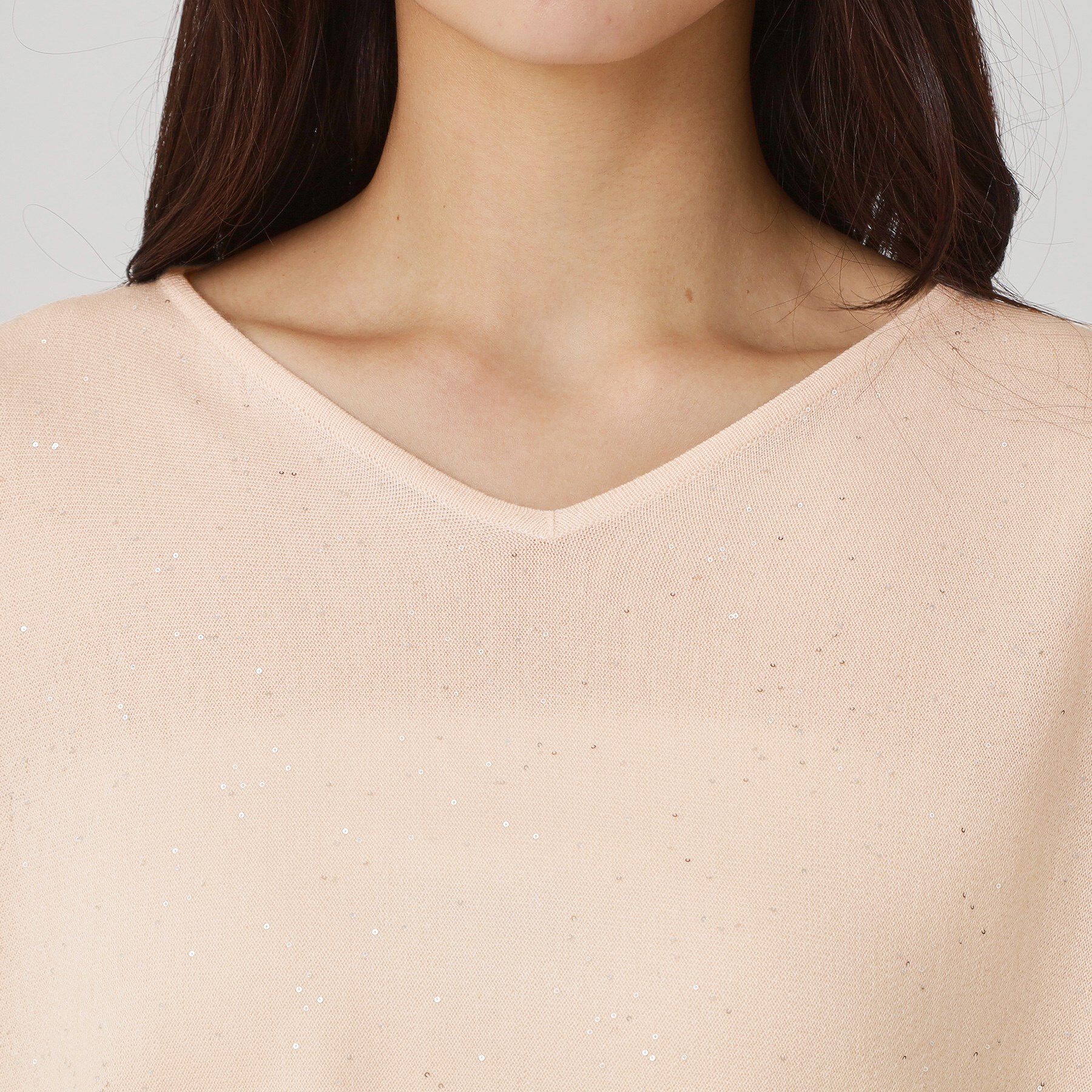 COUP DE CHANCE「【手洗い可】スパンコール入りニットトップス」|ニット・セーター|