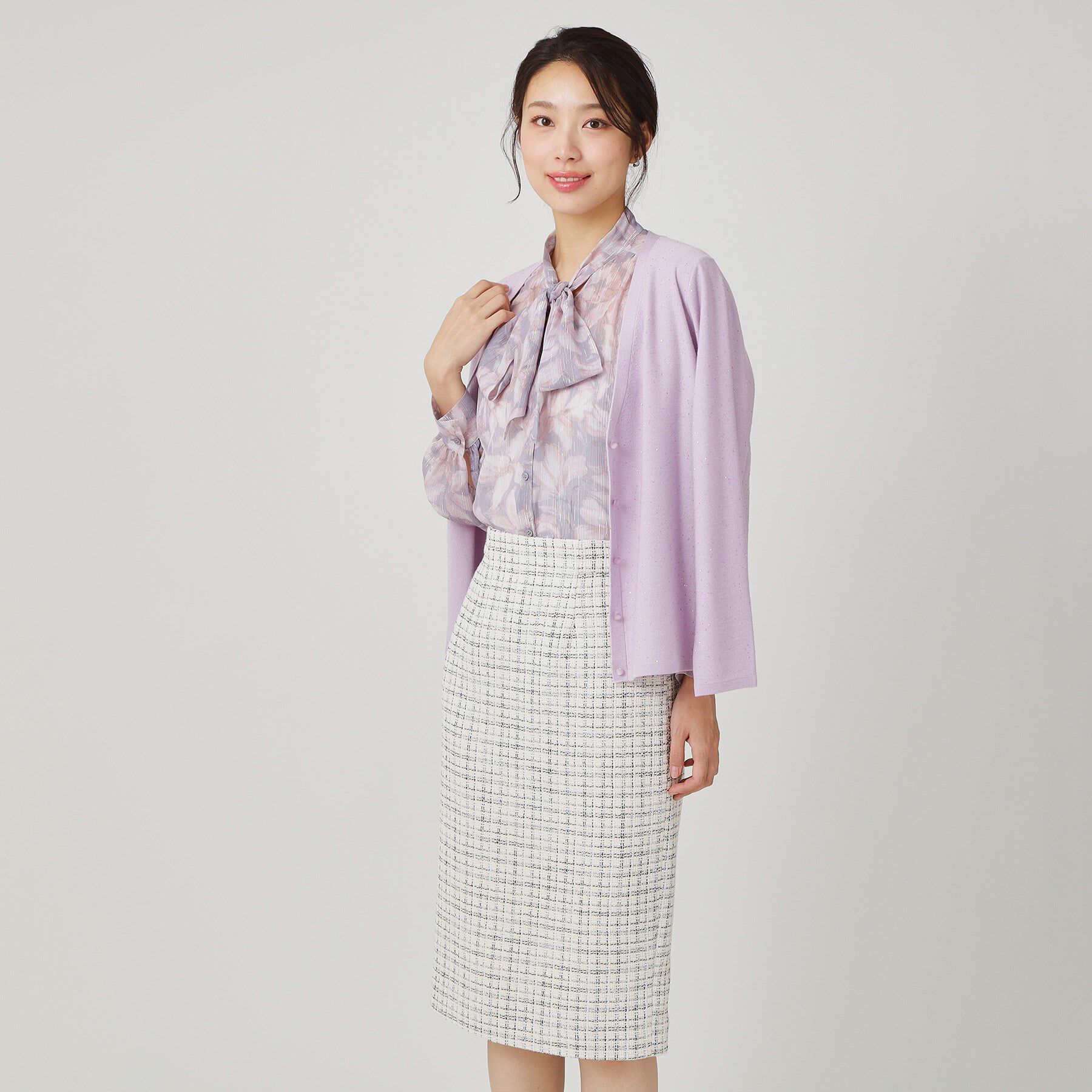 COUP DE CHANCE「【手洗い可】スパンコール入ニットカーディガン」|カーディガン|