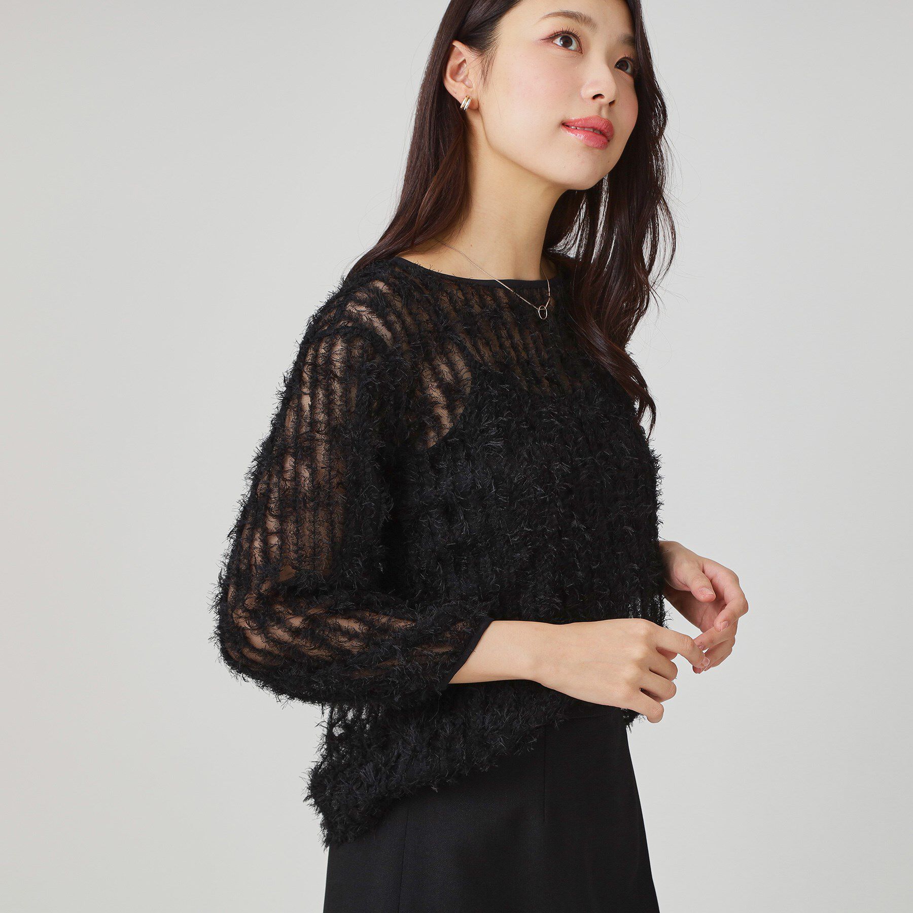 COUP DE CHANCE「【手洗い可／日本製】フェザーチュールのブラウス」|シャツ・ブラウス|