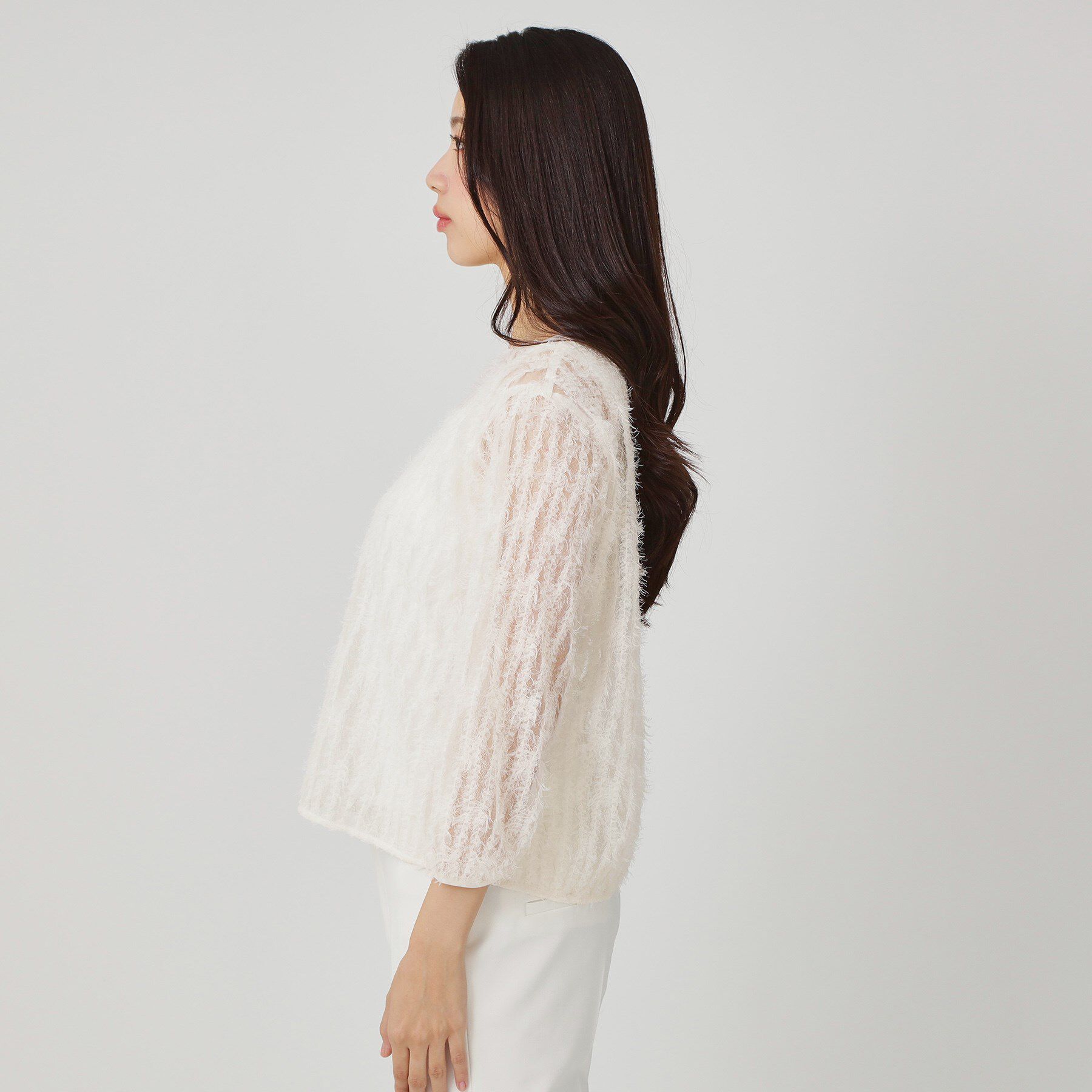 COUP DE CHANCE「【手洗い可／日本製】フェザーチュールのブラウス」|シャツ・ブラウス|