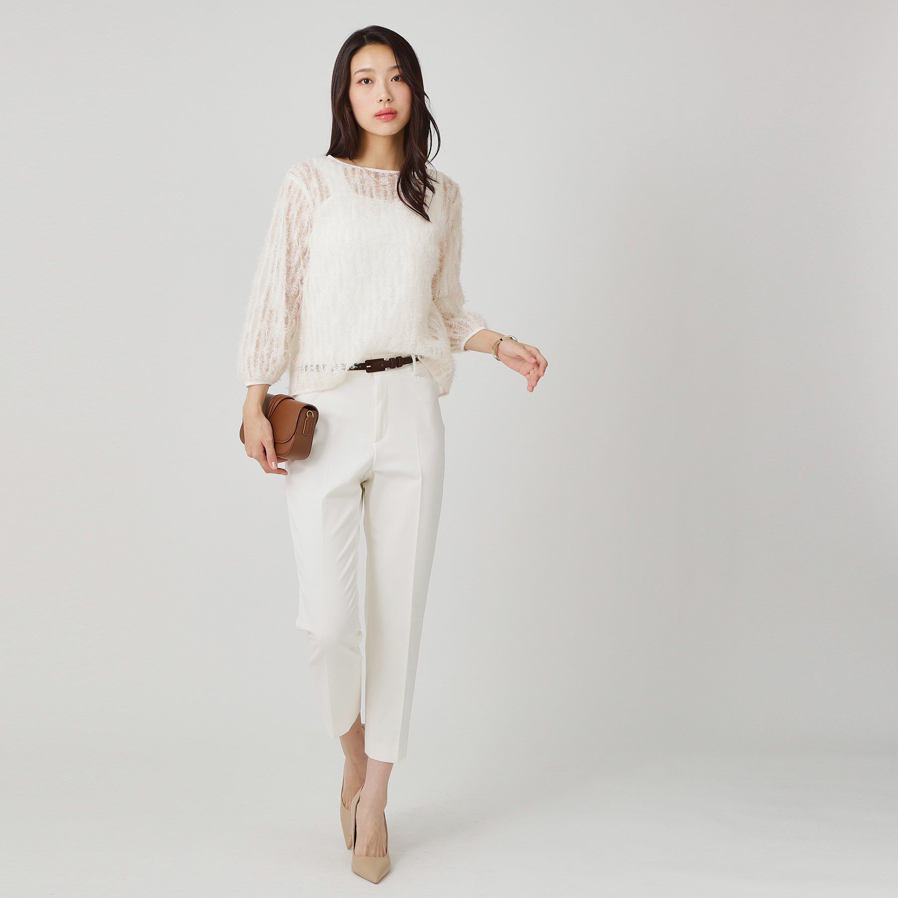 COUP DE CHANCE「【手洗い可／日本製】フェザーチュールのブラウス」|シャツ・ブラウス|