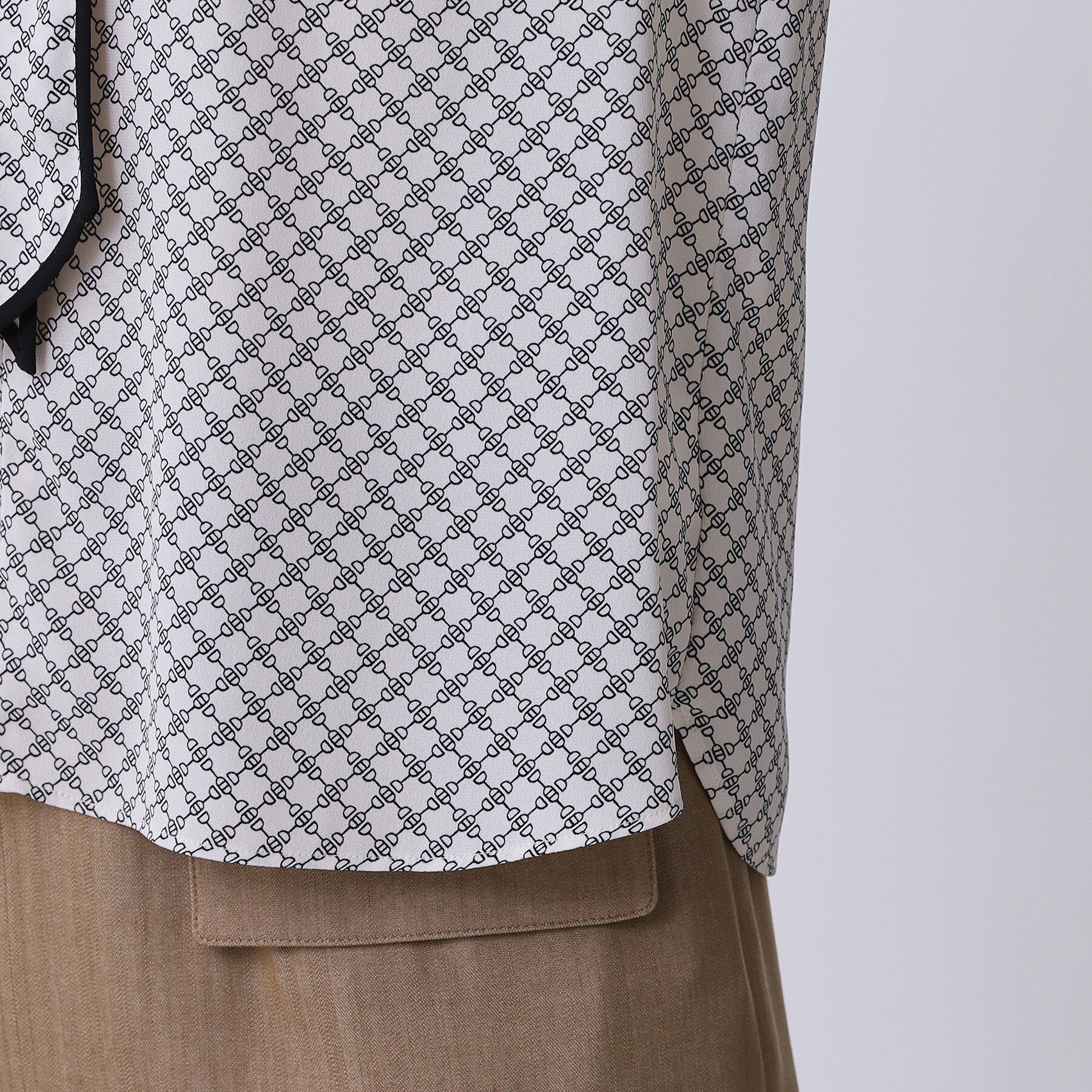 COUP DE CHANCE「【手洗い可／ボウタイ取外し可】配色パイピングボウブラウス」|シャツ・ブラウス|