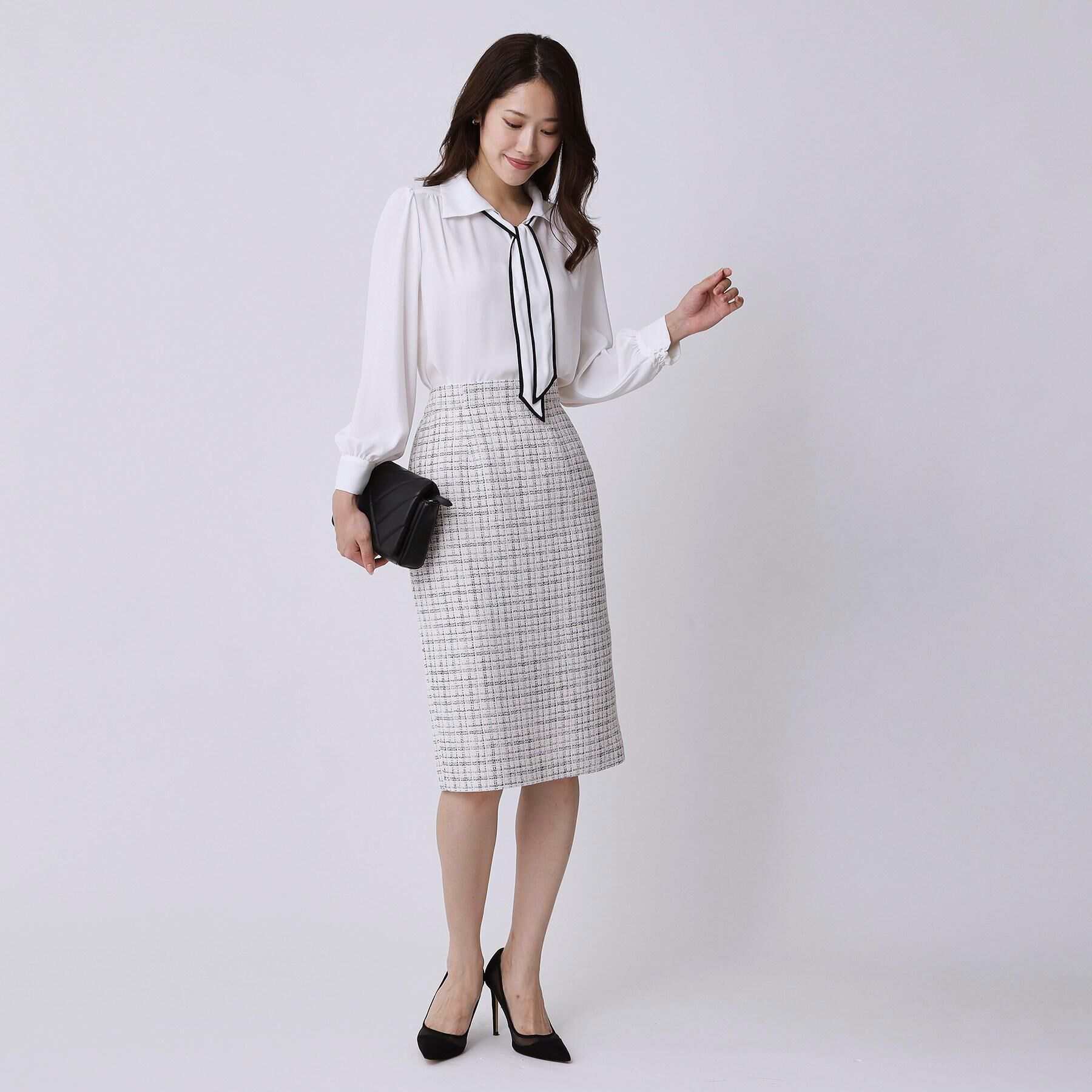 COUP DE CHANCE「【手洗い可／ボウタイ取外し可】配色パイピングボウブラウス」|シャツ・ブラウス|