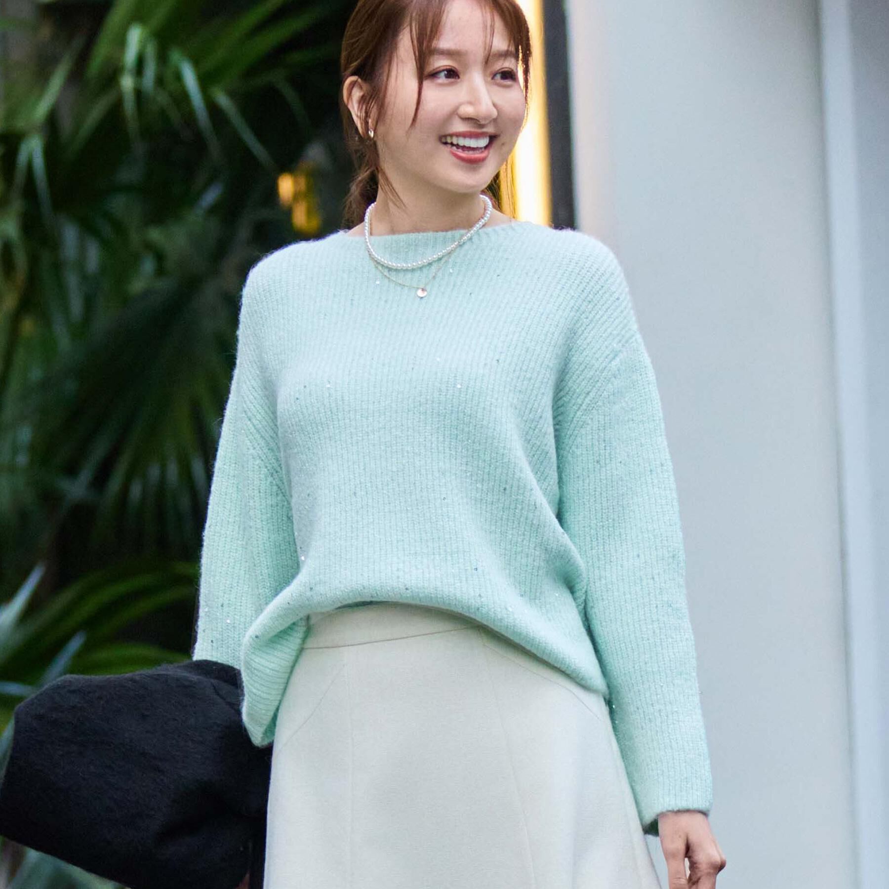 COUP DE CHANCE「【手洗い可】スパンコール付ニットトップス」|ニット・セーター|