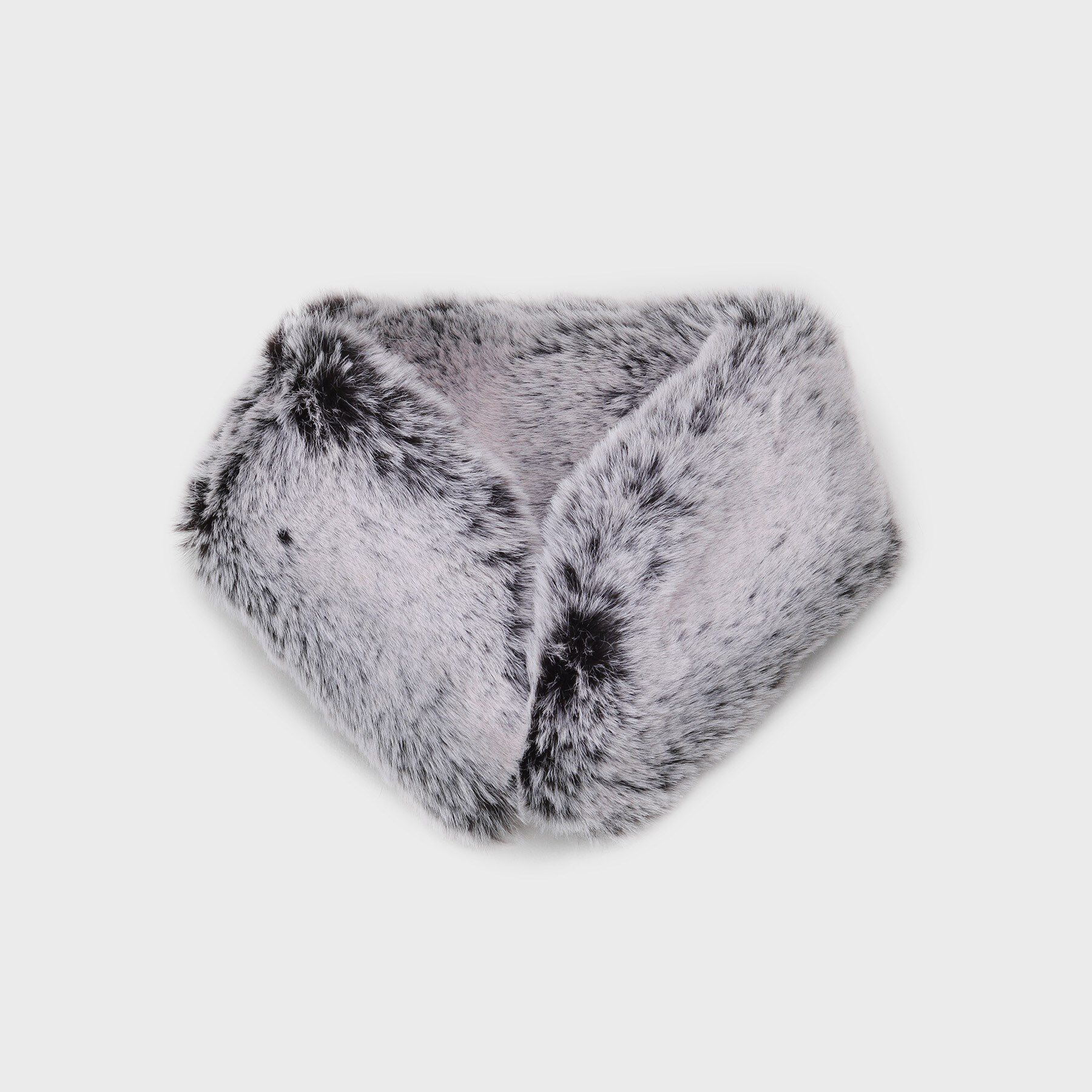 COUP DE CHANCE「エコファーミニ／ワンタッチでつけ外し簡単／ふわふわ暖かい」|ストール|チャコールグレー(0