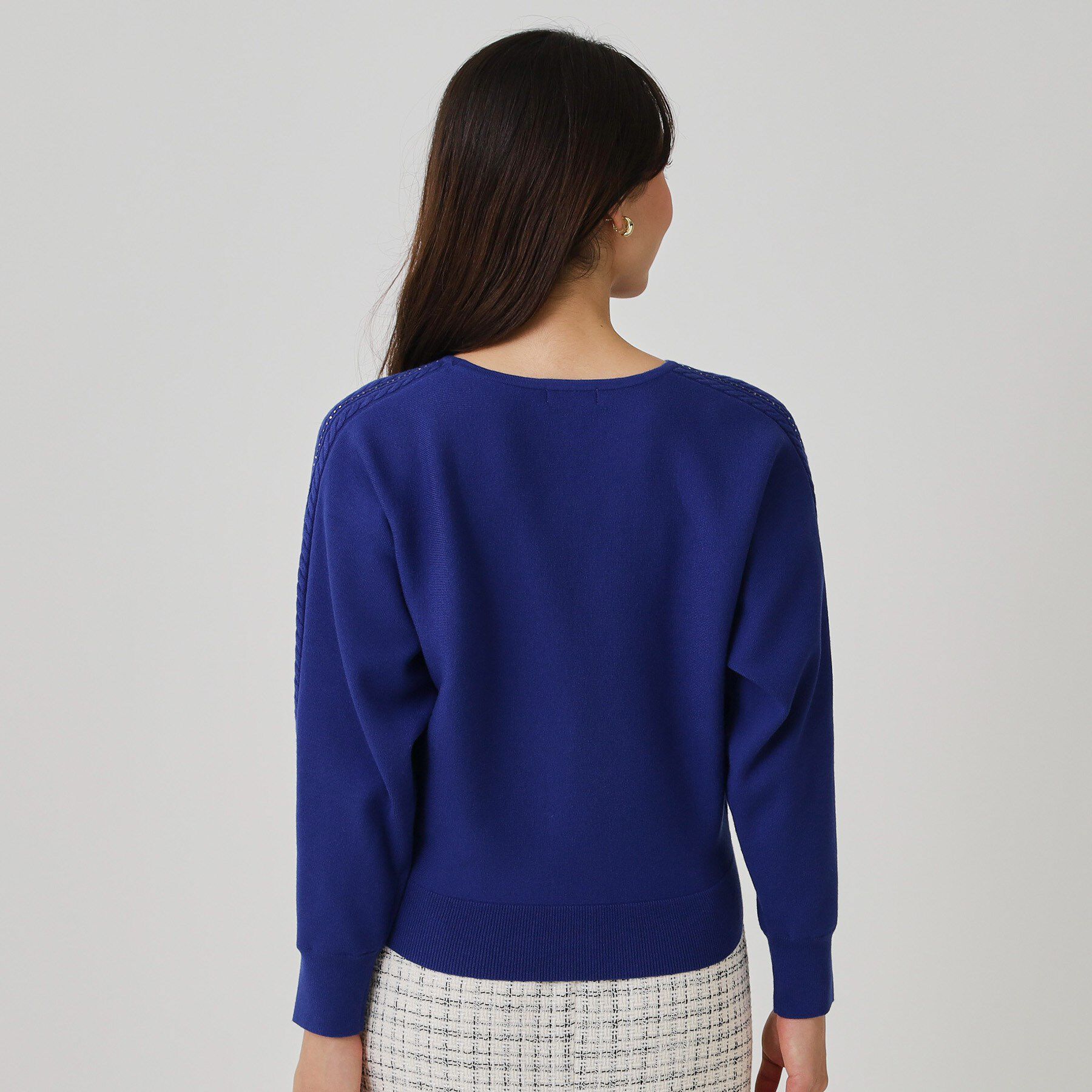 COUP DE CHANCE「【手洗い可】ケーブルビーズ袖デザインニット」|ニット・セーター|