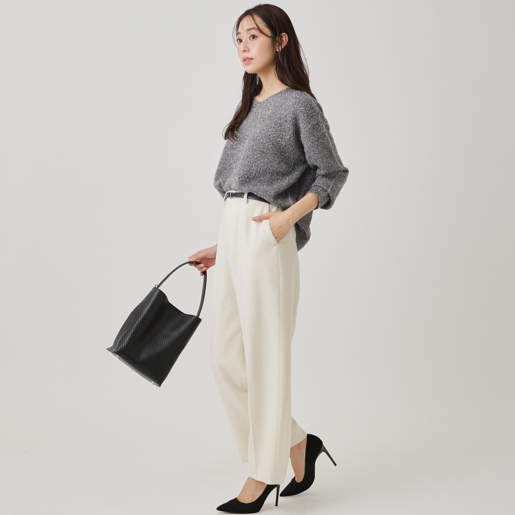 COUP DE CHANCE「【手洗い可】フェザーラメニットトップス」|ニット・セーター|