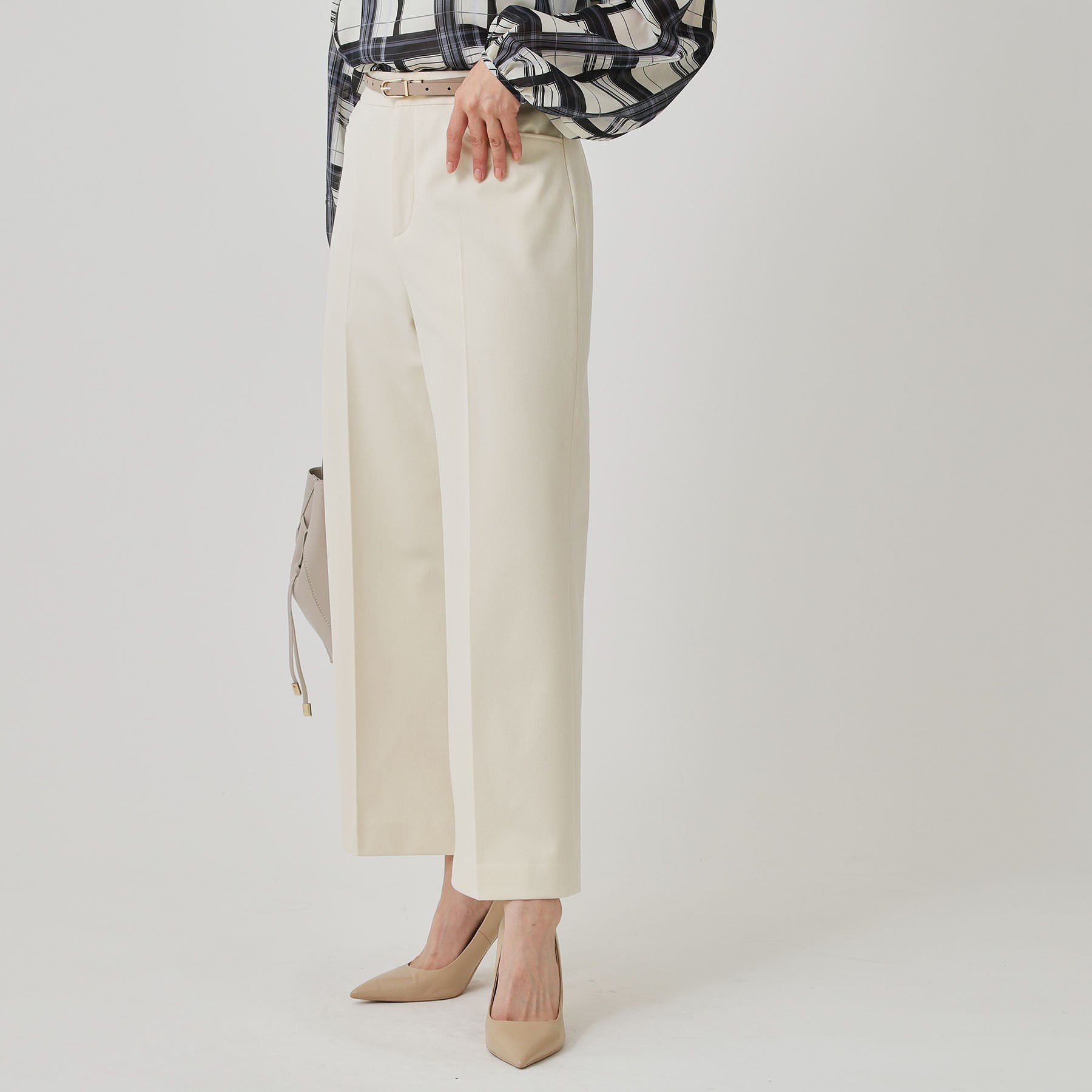 COUP DE CHANCE「【手洗い可】ストレートワイドパンツ」|その他|オフホワイト(003