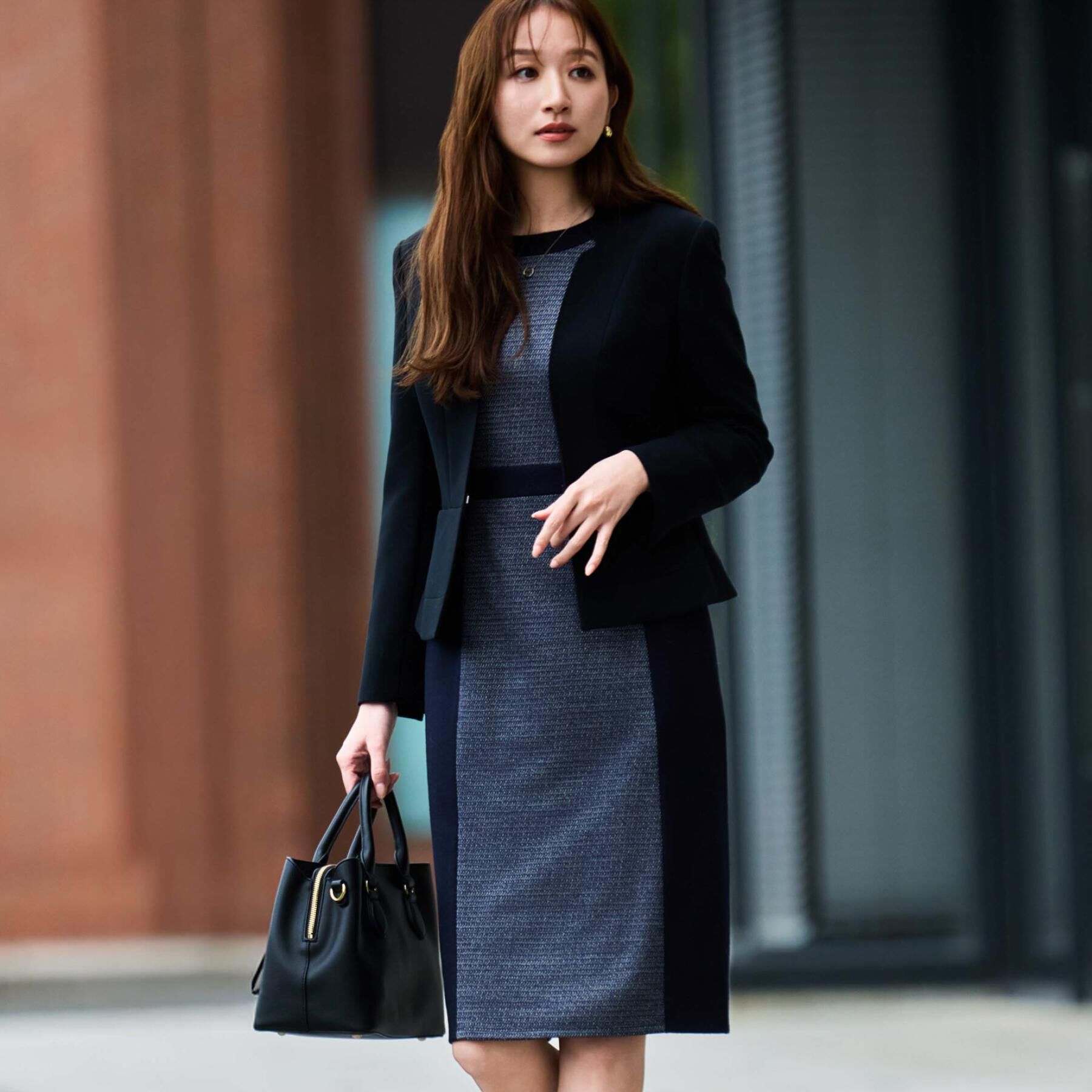 COUP DE CHANCE「【日本製／ラメ混】ジャージ素材タイトシルエットワンピース」|ワンピース|