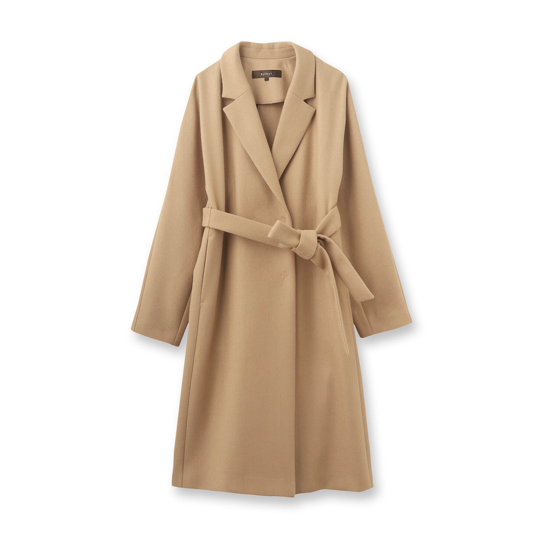 Reflect「【共布サッシュベルト付き】クラシカルロングコート」|チェスターコート|