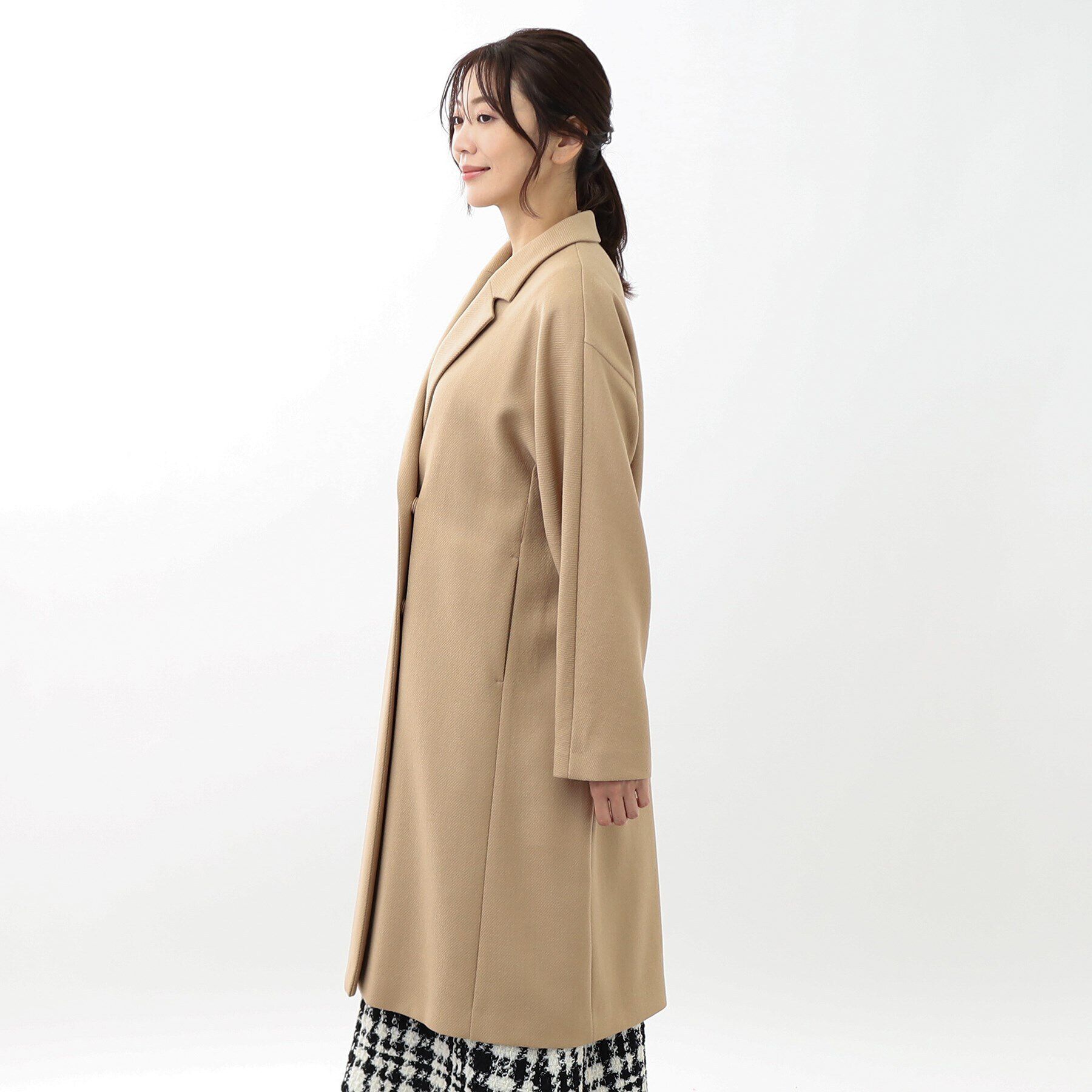 Reflect「【共布サッシュベルト付き】クラシカルロングコート」|チェスターコート|