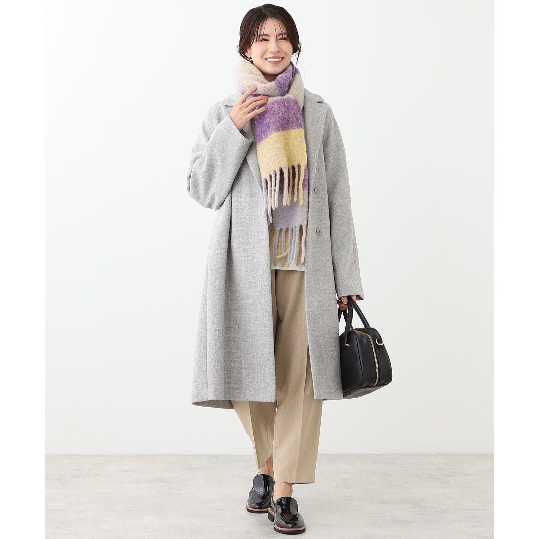 Reflect「【共布サッシュベルト付き】クラシカルロングコート」|チェスターコート|