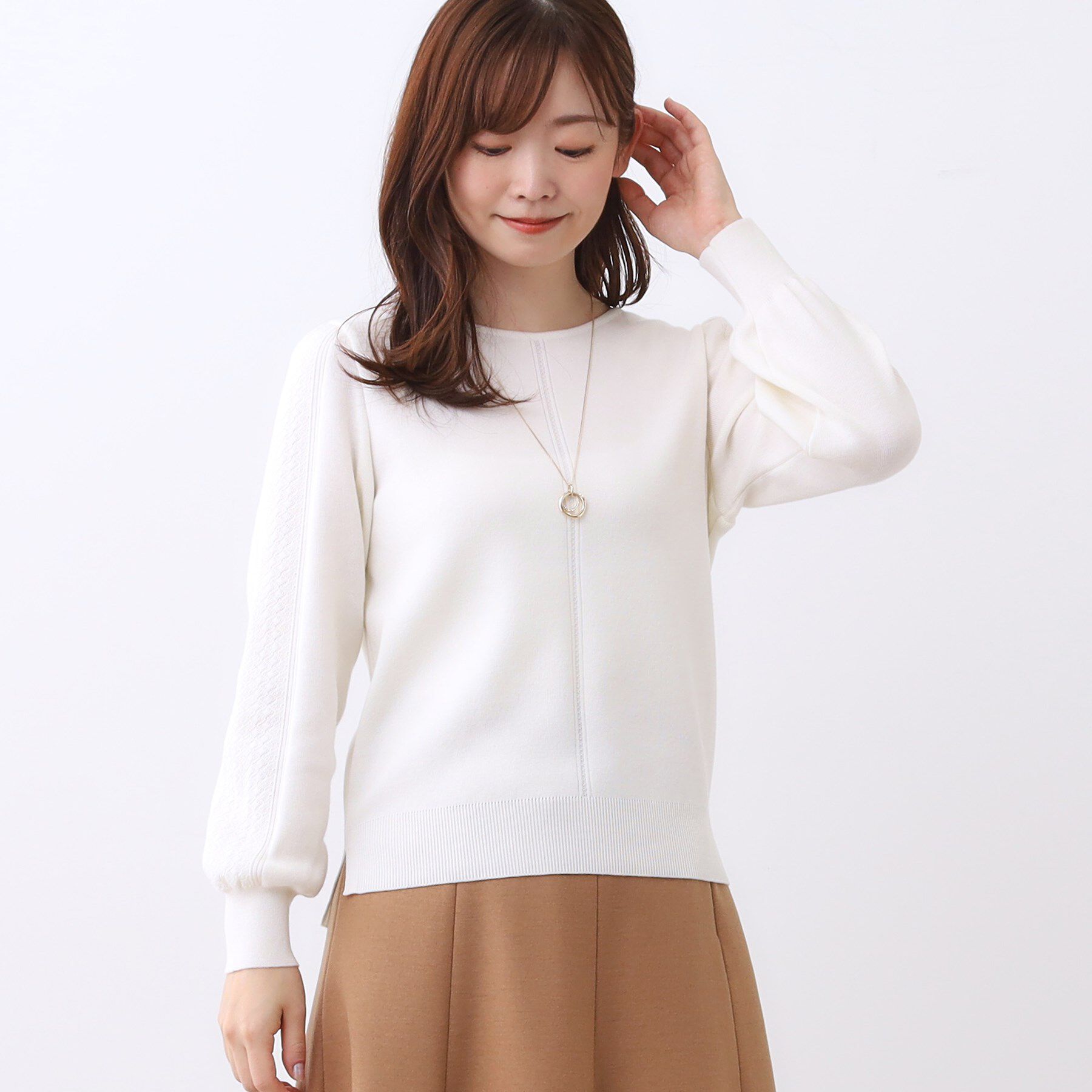 Reflect「【選べる8色／スカートにもパンツにも◎】ウール混ボートネックニット」|ニット・セーター|