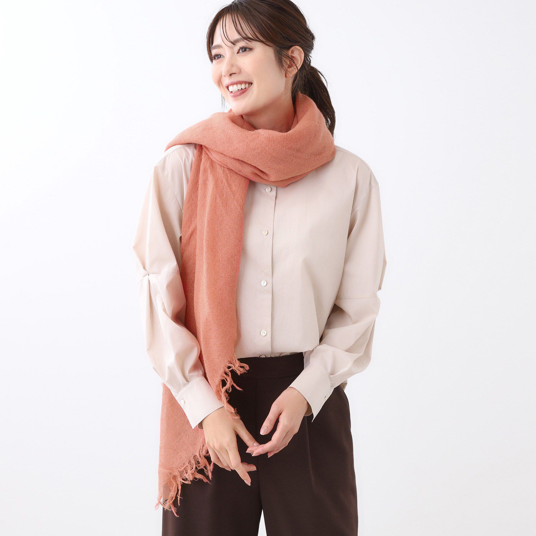 Reflect「【寒さ対策／コーディネートのポイントに◎】大判ウールスクエアストール」|ストール|